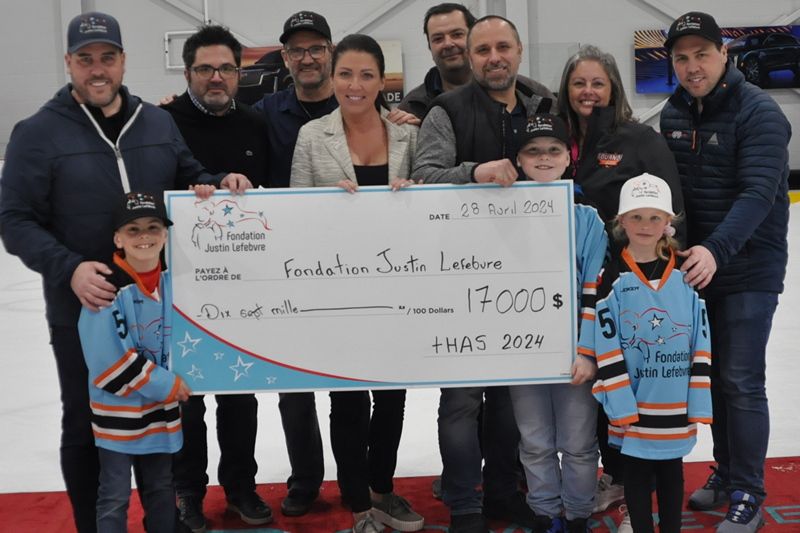 Tournoi de hockey adulte de Sherbrooke : 18 500$ pour la Fondation Justin-Lefebvre